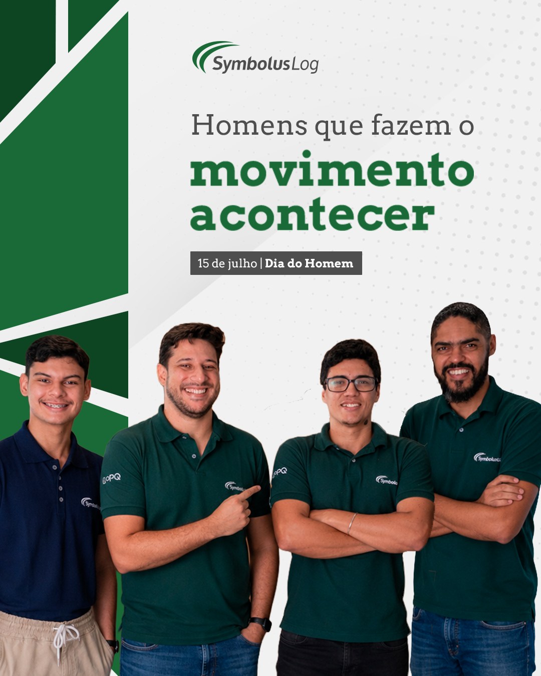 Hoje reconhecemos homens que fazem parte do nosso dia a dia com responsabilidade, parceria e compromisso em cada etapa do caminho. Profissionais que contribuem para que nossas operações sigam com segurança, organização e eficiência. Nosso reconhecimento a todos que fazem parte dessa trajetória Symbolus Log: a marca da excelência em cada rota. #SymbolusLog